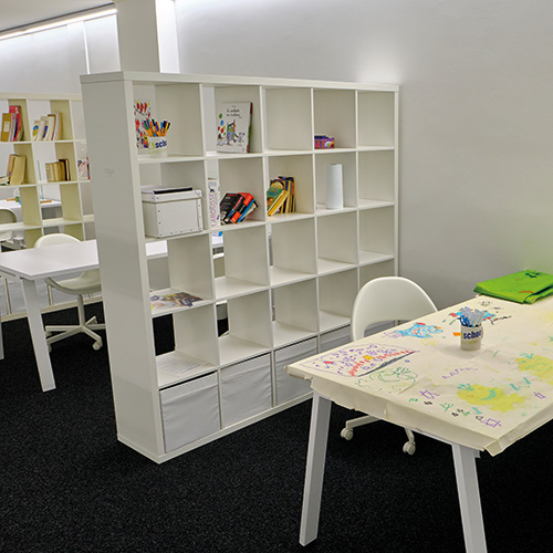 L'espace d'apprentissage du centre fit4school à Lausanne.