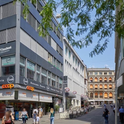 Foto von Außenansicht des fit4school-Standorts Basel